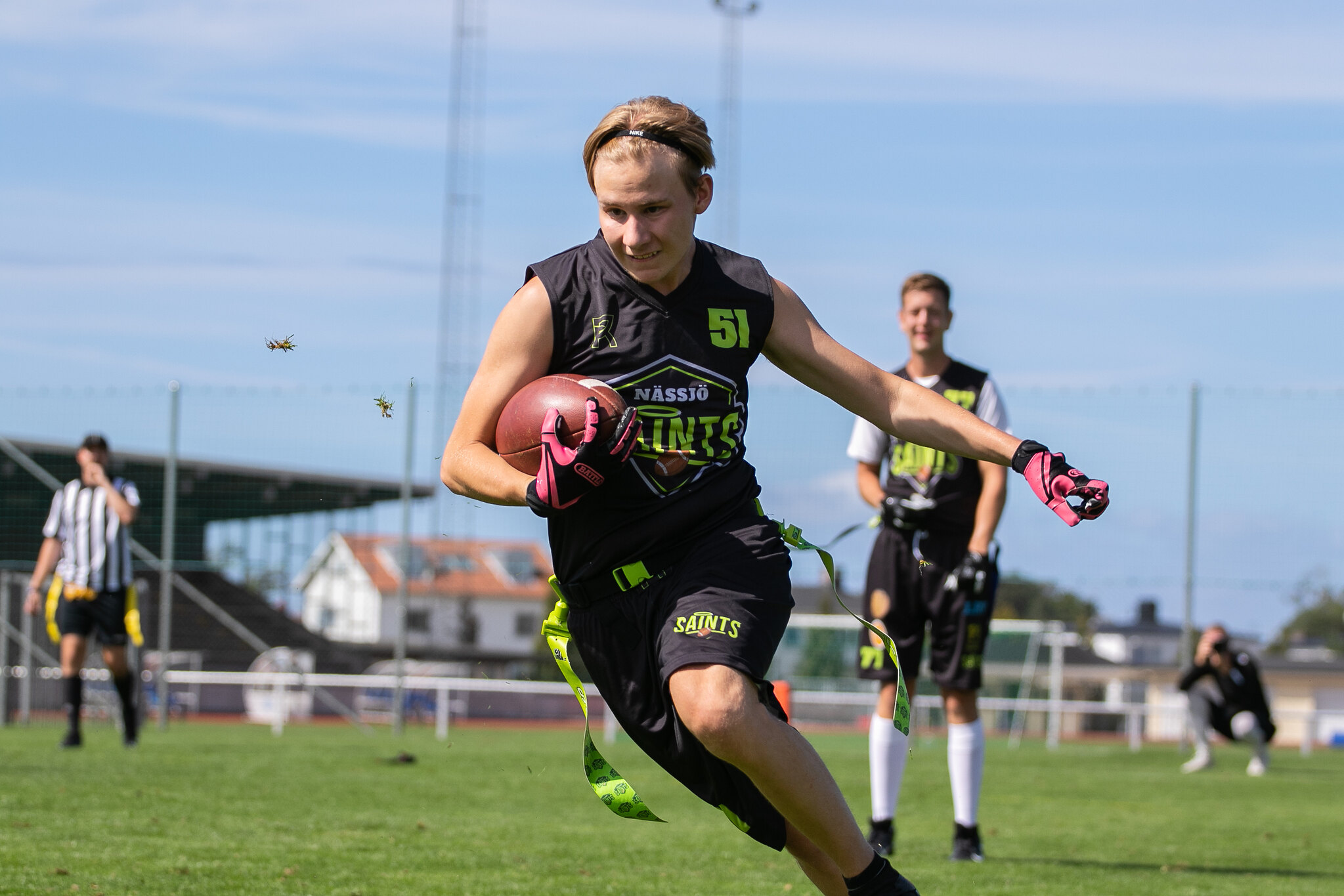 Prova på flaggfotboll i Nässjö den 12 februari under SWE3 Rookie Days